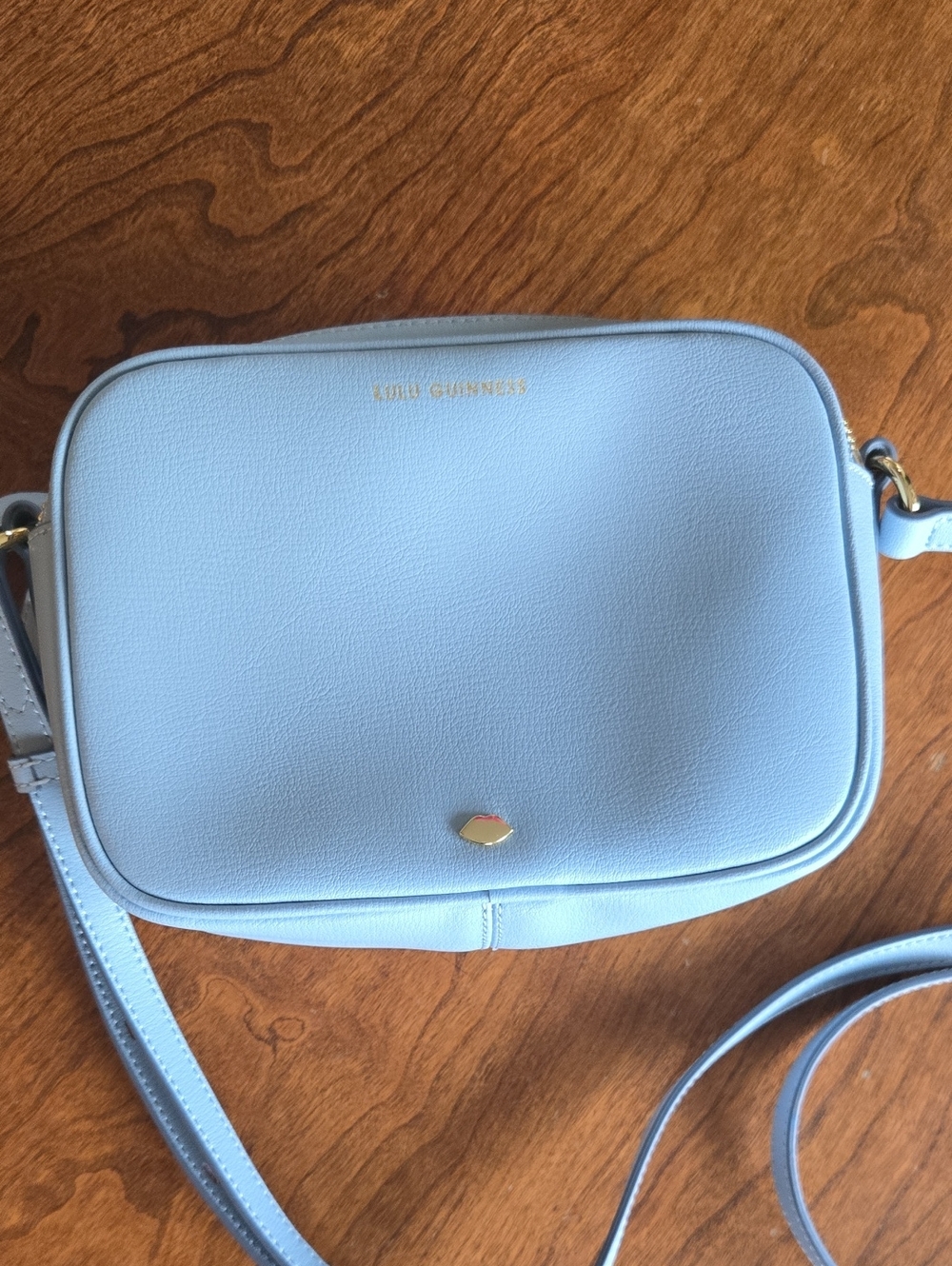 Lulu Guinness Light Blue Crossbody Leather